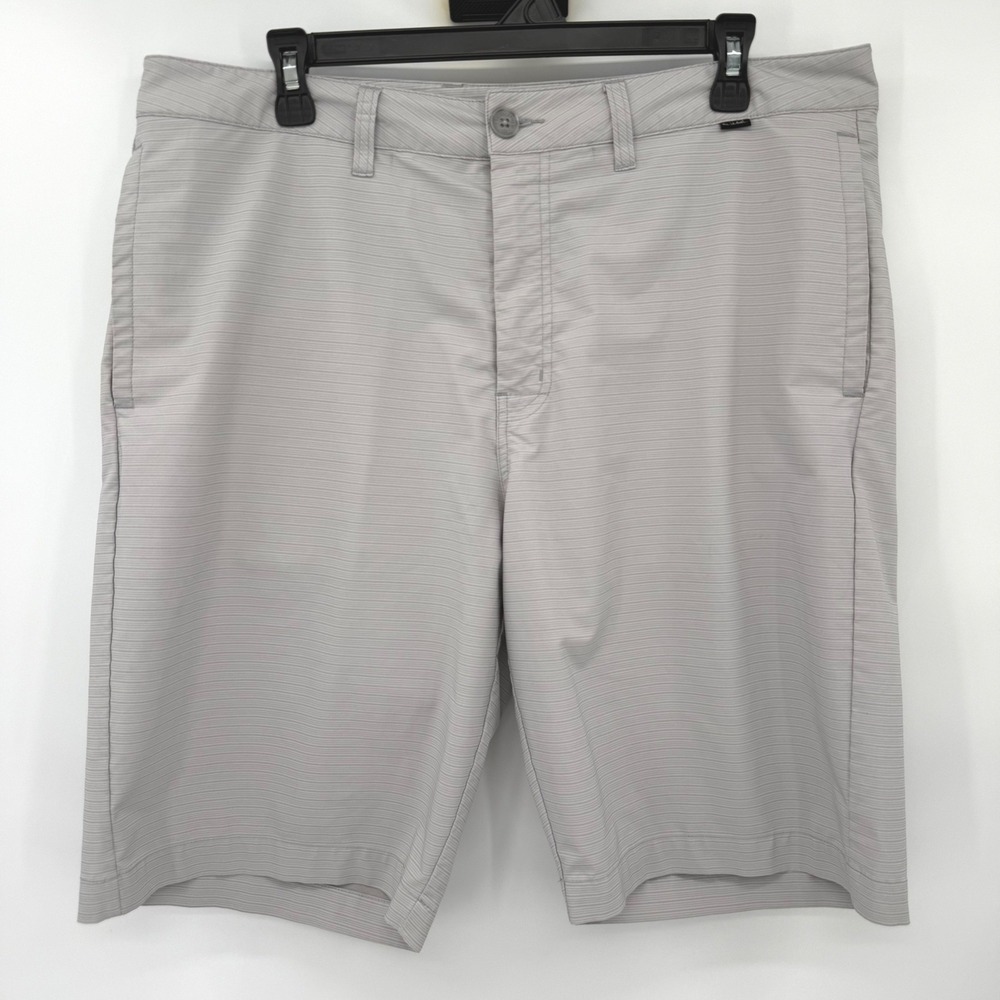 TravisMathew Shorts Mens 36 Grey Micro Stripe Performance Golf Stretch Casual‎